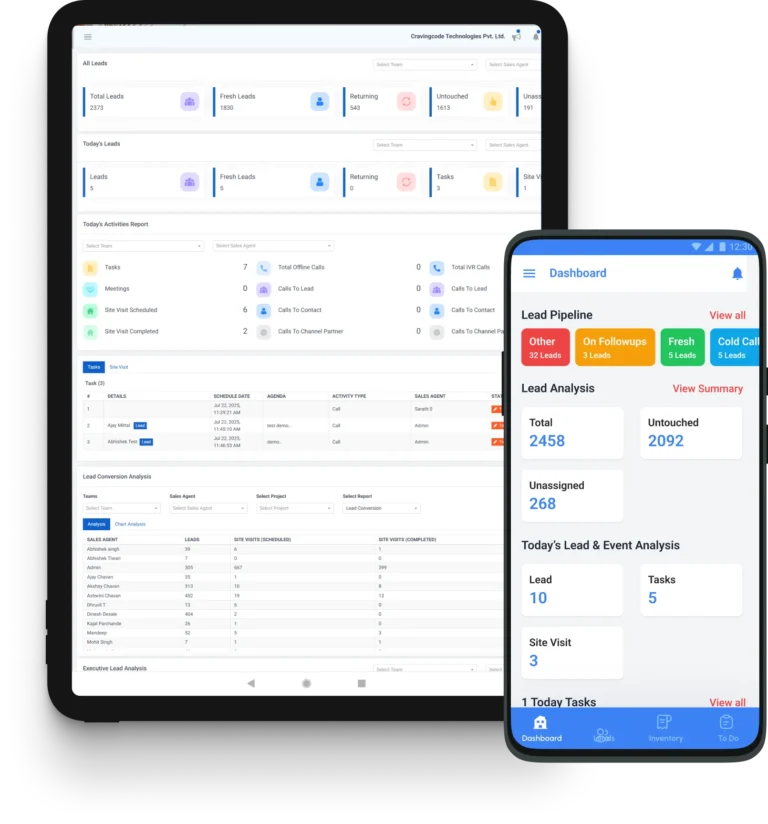 Real estate CRM India feature for Brokers
